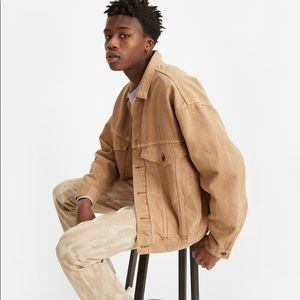 Levi's Premium Classic Trucker Denim Jacket Men’s Size Extra Large XL Brown Tan